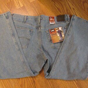 NWT Lee Regular Fit Straight Leg Light Stone Wash Denim Jeans 40x29